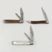 3 Vintage Queen City Pocket Knives