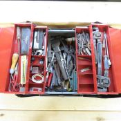 Waterloo Industries Toolbox with Vintage Tools