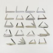 20 small metal pocket knives