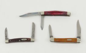 3 Case XX Pocket Knives 72109X, SR6244, 6269