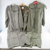 West German Military Coat & 2 Pair Coveralls