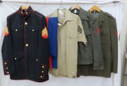 6 Pcs USMC Uniforms- WWII and newer