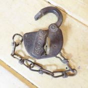 Vintage C&NW Railroad Adlake Lock & Key