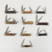 10 Vintage Pocket Knives, Imperial & others