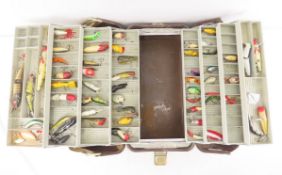 50+ Vintage Lures in Vintage Tackle Box