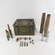 Inert WWII Ordinance in metal case