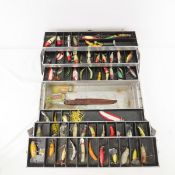 Vintage Metal Tackle Box full of Lures