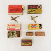 Mixed Vintage Ammunition boxes, partially full