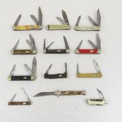 12 Imperial and similar pocket knives
