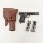 Swedish Husqvarna 1907 Pistol .380 ACP- Unit Mark