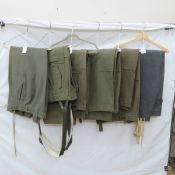 6 Post WWII German Wool Military pants