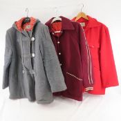 3 Vintage Wool Coats- Melton, Macwil