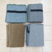 4 Military Wool Blankets