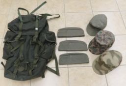 Post WWII German Backpack, Caps & Hats