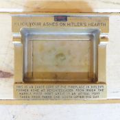 Solid Brass Ashtray, 'Hitler's Hearth' - 1945