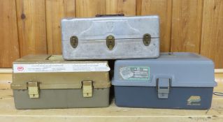 3 Tackle Boxes with Lures-Rapala's, Mepp's & More