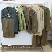 8 pcs US Army Uniforms- WWII and newer