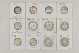 10 Canadian Silver Quarters 1911-1959