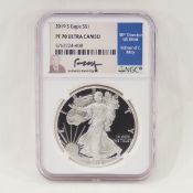 2019 S American Silver Eagle PF70 ULTRA CAMEO