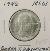 1846 Booker T Washington Silver Half Dollar BU