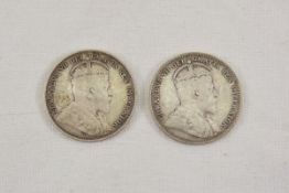 2 1904 H Newfoundland 20 cent silver coins