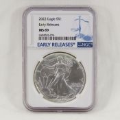 2022 American Silver Eagle NGC MS69 EARLY RELEASES