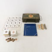 Canadian Small Cent Collection in book, carded