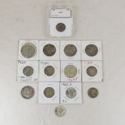 $5 Face US Silver Coins, Quarters & Half Dollars