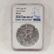 2018 American Silver Eagle NGC MS70 EARLY RELEASES