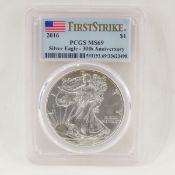 2016 American Silver Eagle PCGS MS69 FIRST STRIKE