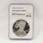 1988 S American Silver Eagle NGC PF69 ULTRA CAMEO