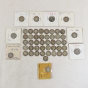 50 Silver US Dimes, 46 Barber & 4 Mercury