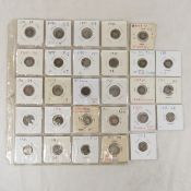28 Canadian 5 cent Silver Coins 1886-1919