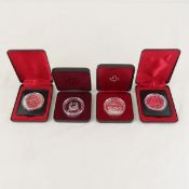 1978X2,1979, 1988 Canadian Silver Dollars