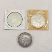3 1937 Canadian Silver Dollars