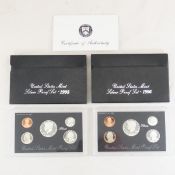 1995 & 1996 US Mint Silver Proof Sets