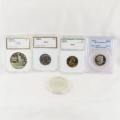Graded & Proof US Coins, 2 Silver Dollars