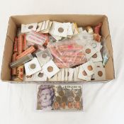 Collection of Lincoln Wheat Cents, carded & rolls