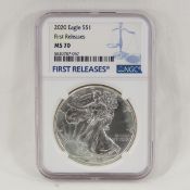 2020 American Silver Eagle NGC MS70