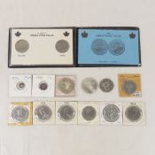 Canadian Dollars, some silver, & Canadian coins