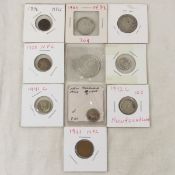 Vintage Newfoundland Coins, most silver