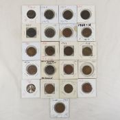 21 Canadian Large Cents 1876-1919 NO DUPLICATES