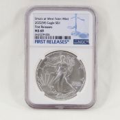 2022 W American Silver Eagle NGC MS69 1ST RELEASES