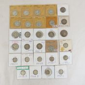 $5 Face US Silver Coins Barber, Wash, Roosevelt
