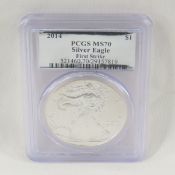 2014 American Silver Eagle PCGS MS70 FIRST STRIKE