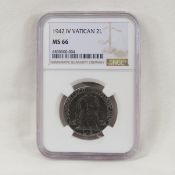 1942 IV Vatican 2L NGC Graded MS66