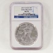2017 American Silver Eagle NGC MS70 EARLY RELEASES