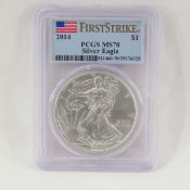 2014 American Silver Eagle PCGS MS70 FIRST STRIKE