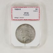 1928 S Peace Silver Dollar PCI VF35 Cleaned