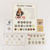 36 Silver War Nickels, some UNC